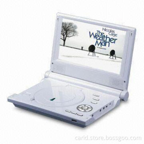 9-inch Portable DVD Player with 16:9 or 4:3 Aspect Ratio and Parental Lock Function